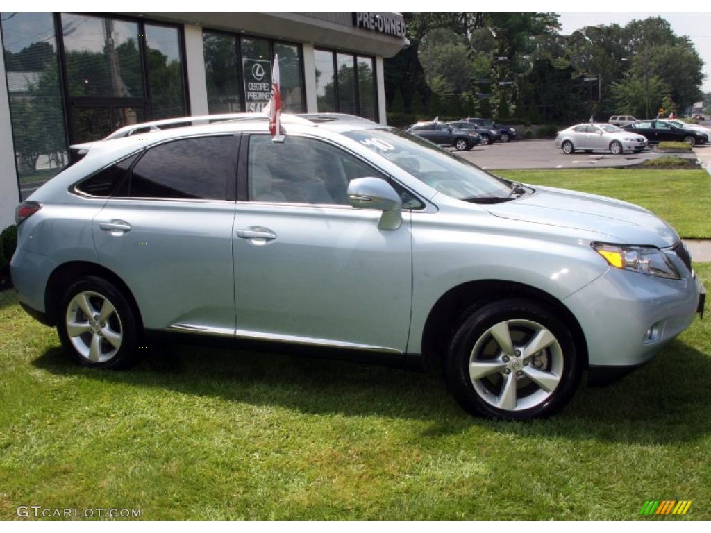 2010 RX 350 AWD - Cerulean Blue Metallic / Light Gray/Espresso Birds-Eye Maple photo #1