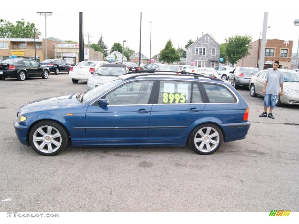 2003 3 Series 325i Wagon - Mystic Blue Metallic / Natural Brown photo #2