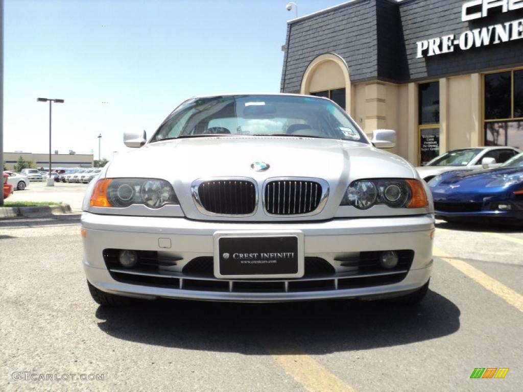 2001 3 Series 325i Coupe - Titanium Silver Metallic / Grey photo #2