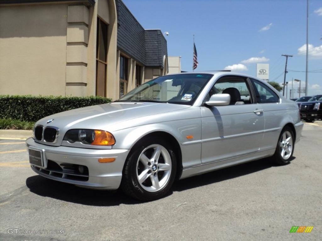 2001 3 Series 325i Coupe - Titanium Silver Metallic / Grey photo #3