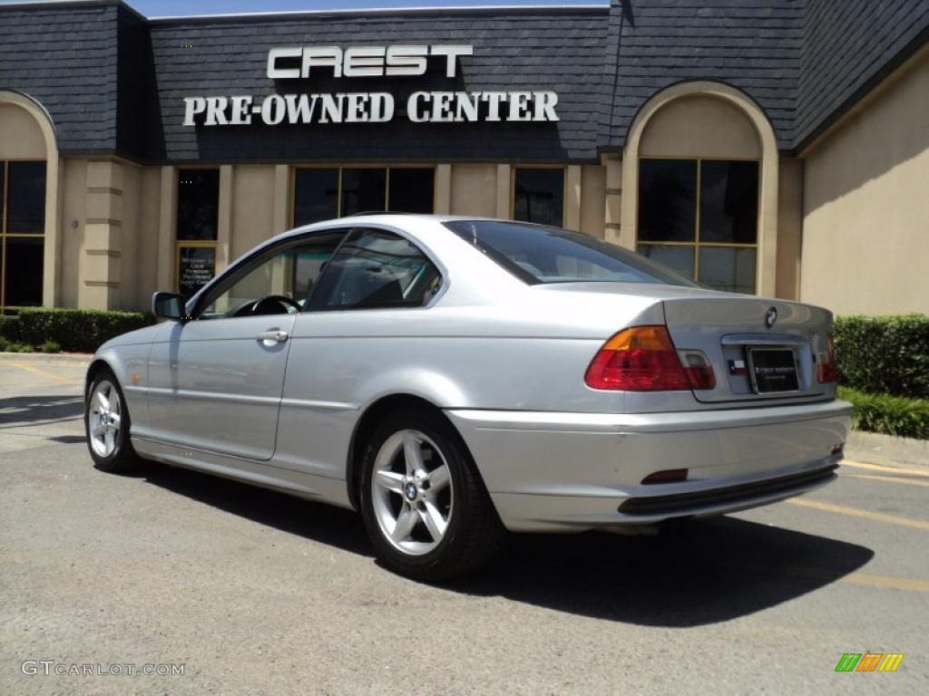 2001 3 Series 325i Coupe - Titanium Silver Metallic / Grey photo #5