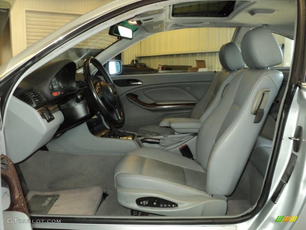 2001 3 Series 325i Coupe - Titanium Silver Metallic / Grey photo #8