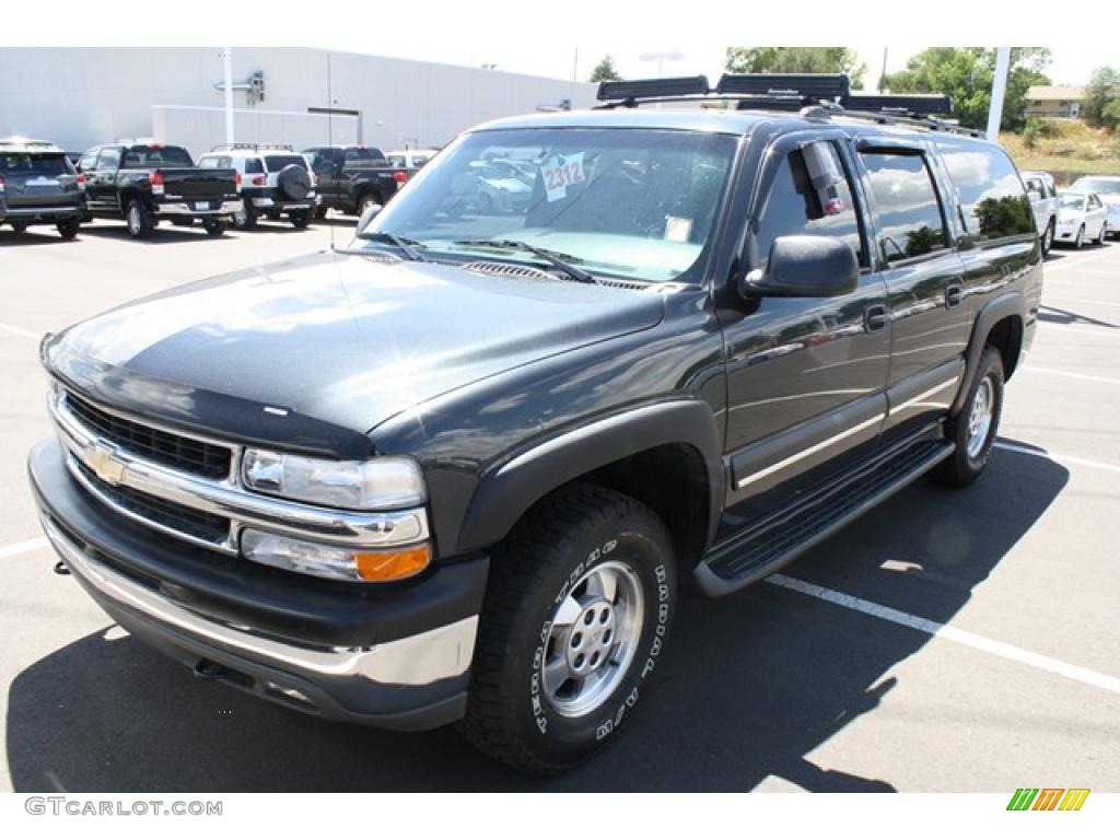 2003 Suburban 1500 4x4 - Black / Tan/Neutral photo #4