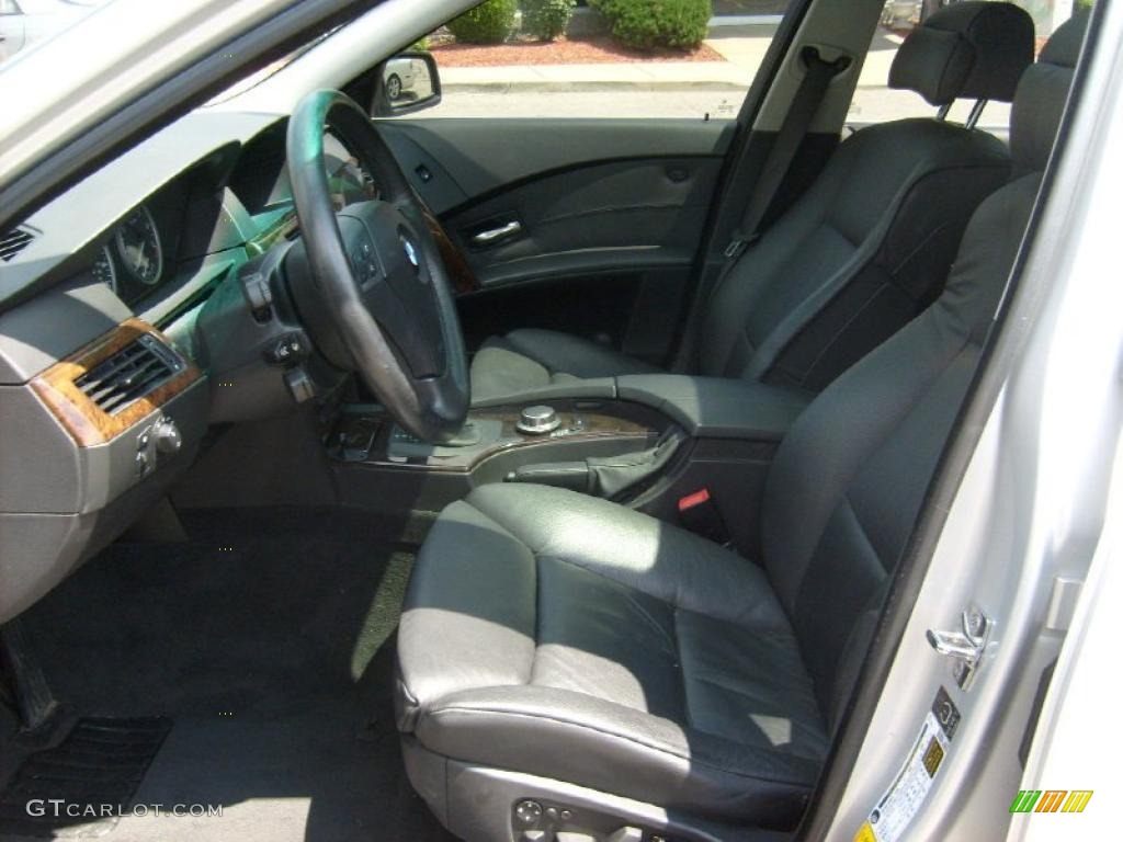 2006 5 Series 525i Sedan - Titanium Silver Metallic / Black photo #10