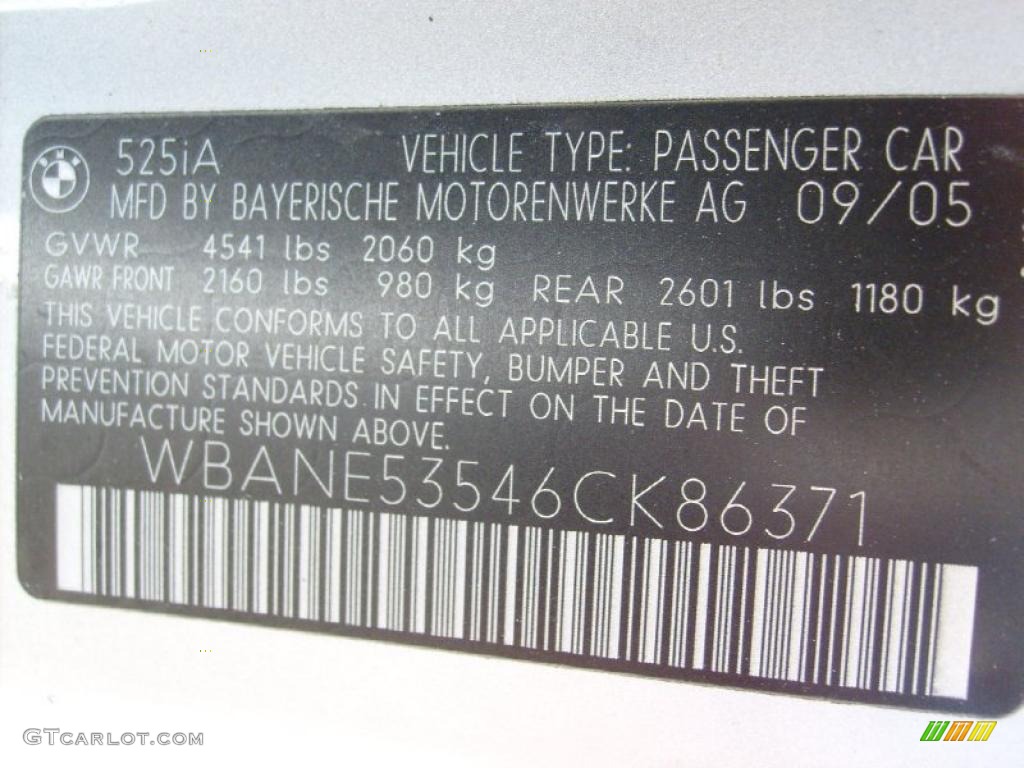 2006 5 Series 525i Sedan - Titanium Silver Metallic / Black photo #25