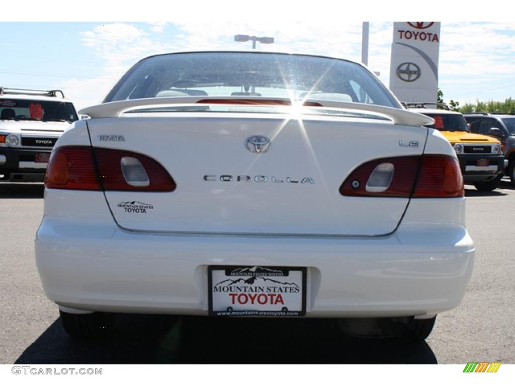 1999 Corolla LE - Super White / Pebble Beige photo #3
