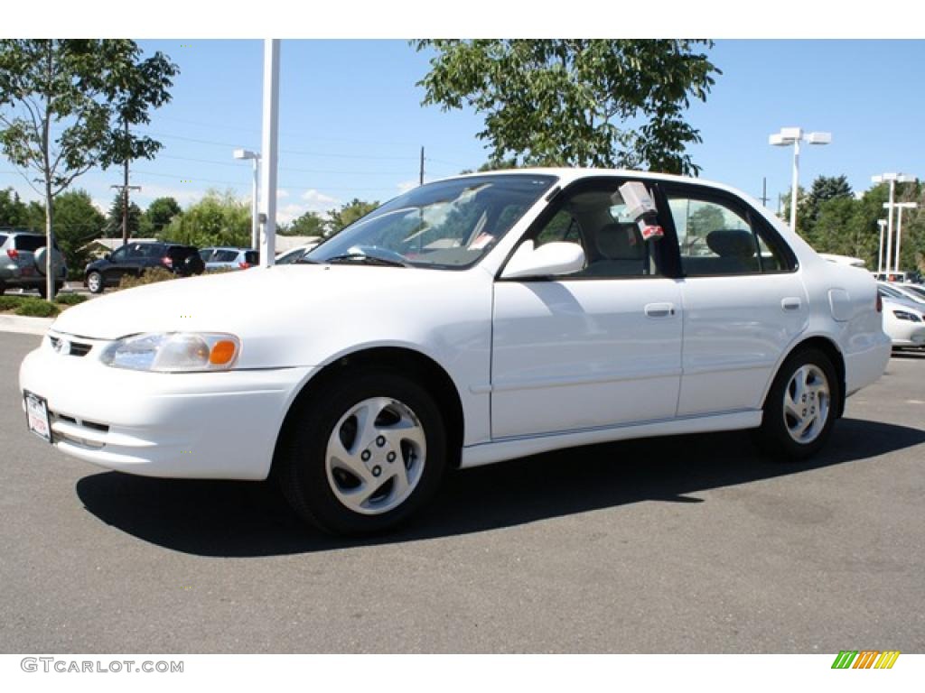 1999 Corolla LE - Super White / Pebble Beige photo #5