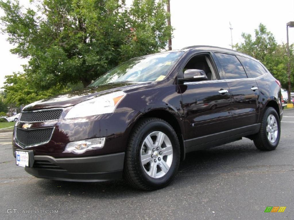 2010 Traverse LT AWD - Dark Cherry Metallic / Dark Gray/Light Gray photo #1