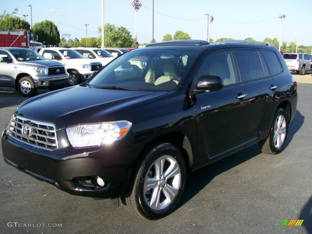 2010 Highlander Limited - Black / Sand Beige photo #2