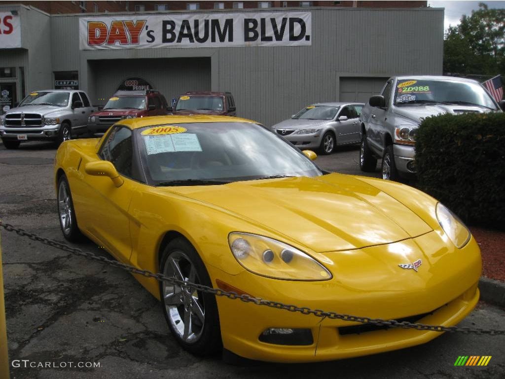 2005 Corvette Coupe - Millenium Yellow / Cashmere photo #1