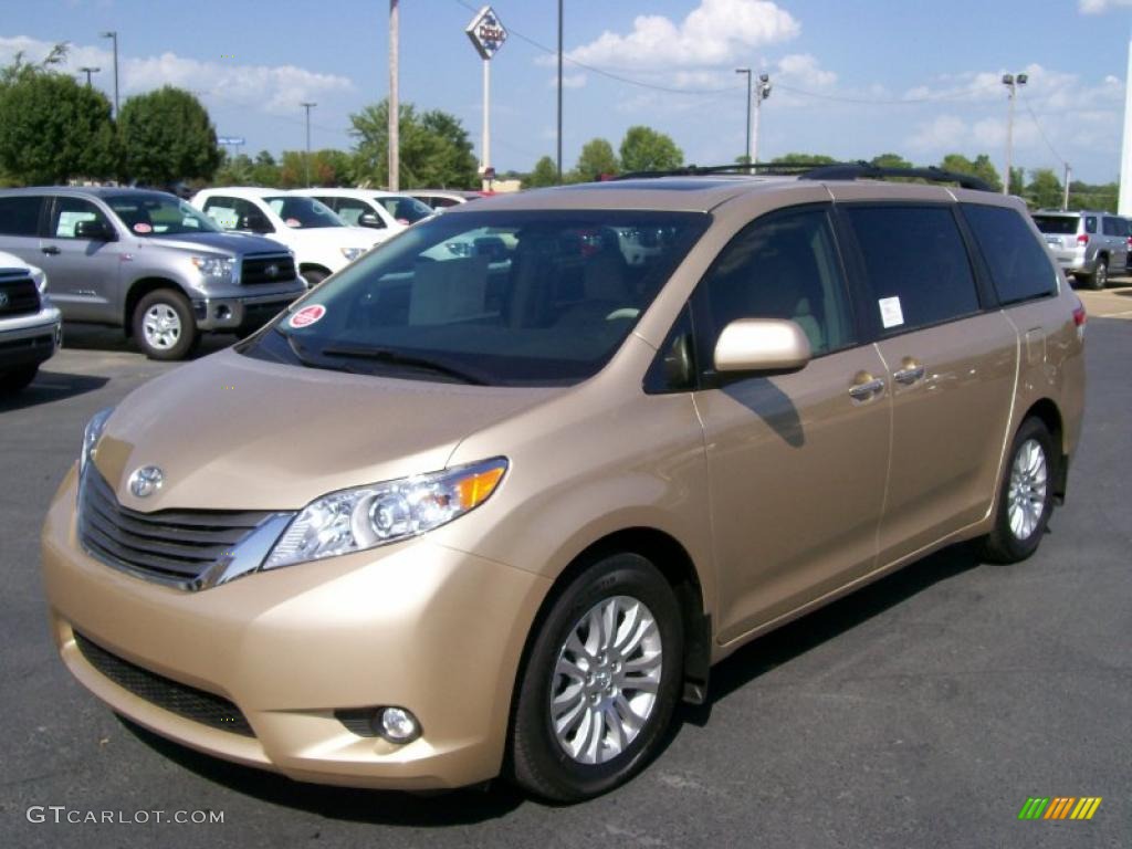 2011 Sienna XLE - Sandy Beach Metallic / Bisque photo #2