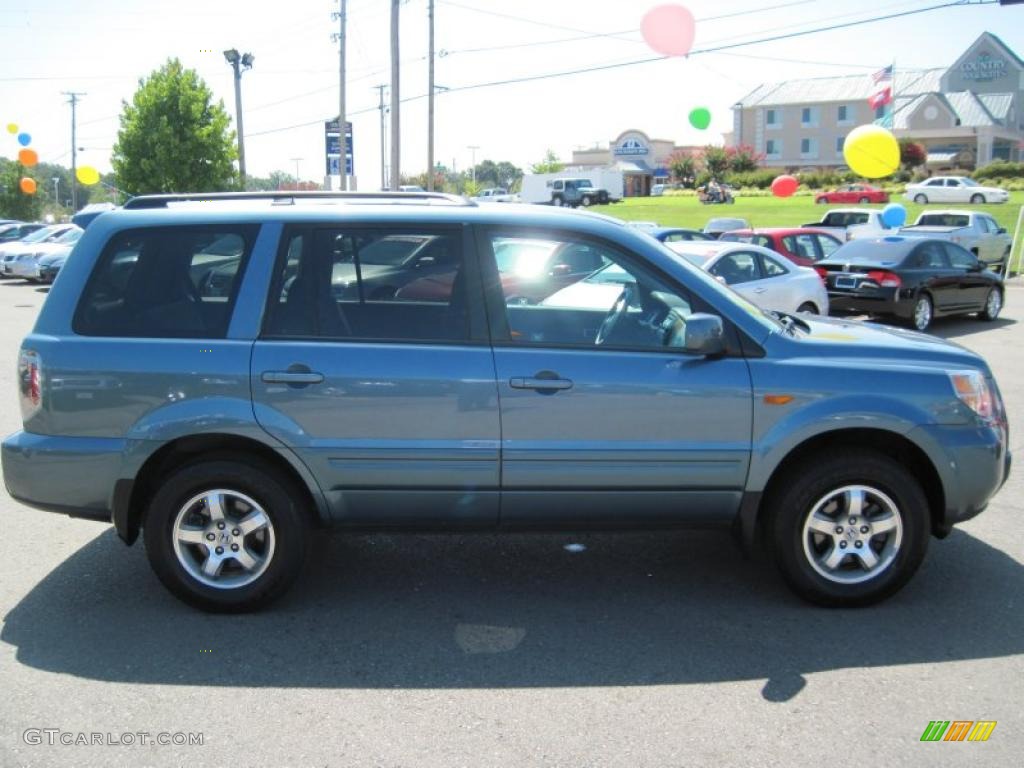 2008 Pilot EX - Steel Blue Metallic / Gray photo #6