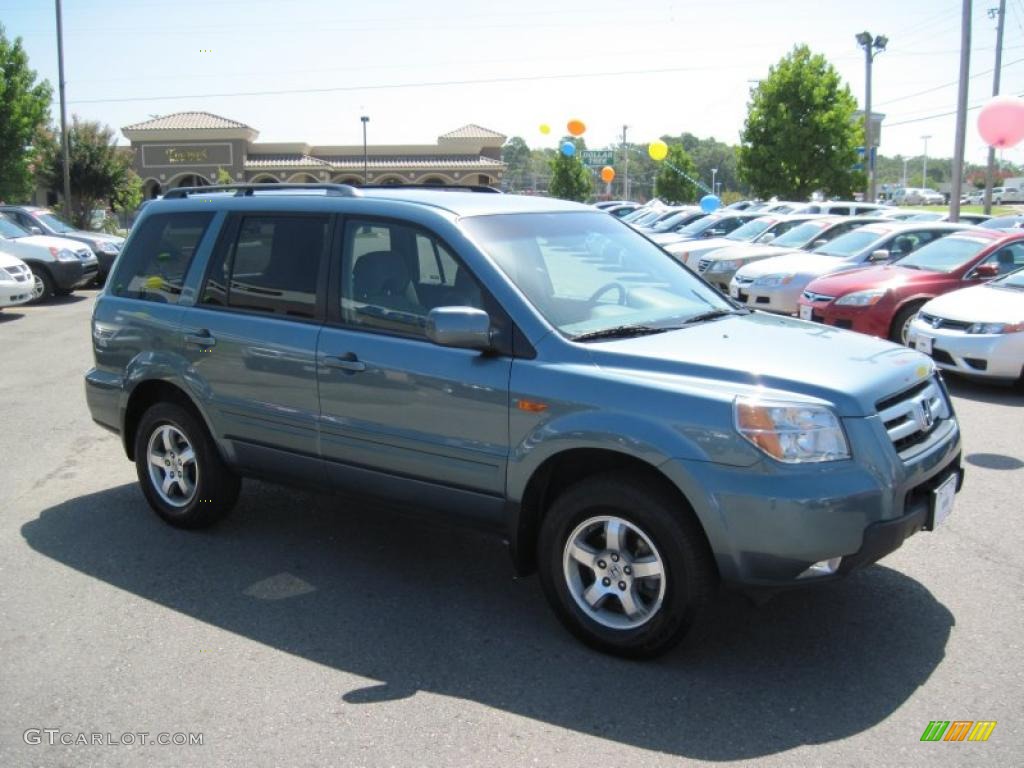 2008 Pilot EX - Steel Blue Metallic / Gray photo #7
