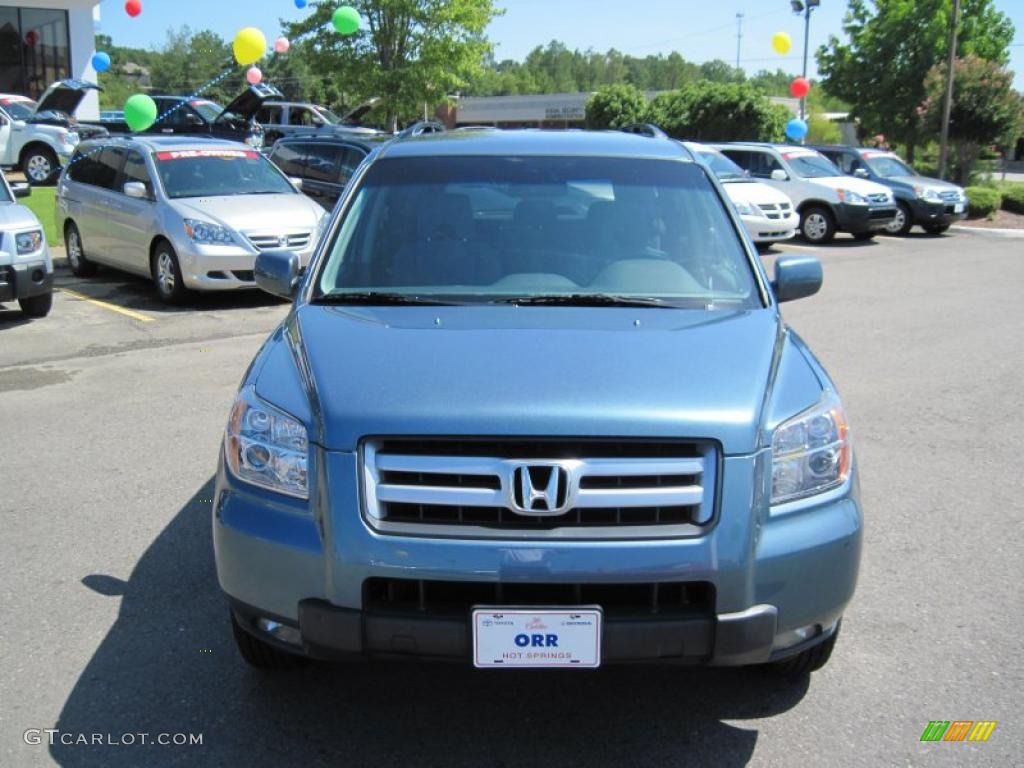 2008 Pilot EX - Steel Blue Metallic / Gray photo #8