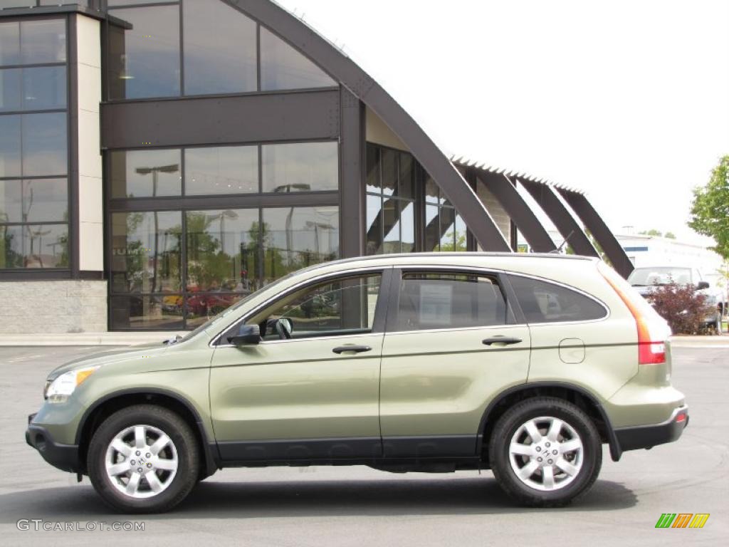 2007 CR-V EX 4WD - Green Tea Metallic / Ivory photo #1