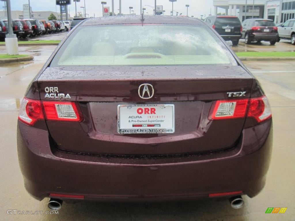 2010 TSX Sedan - Basque Red Pearl / Taupe photo #6