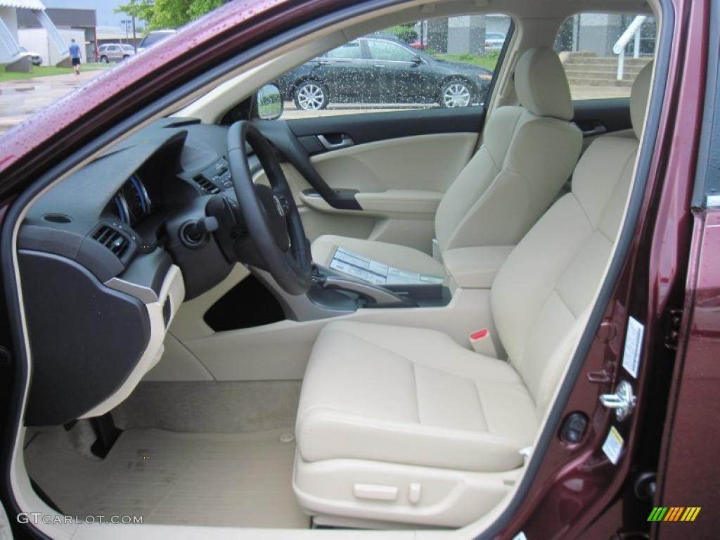 2010 TSX Sedan - Basque Red Pearl / Taupe photo #7