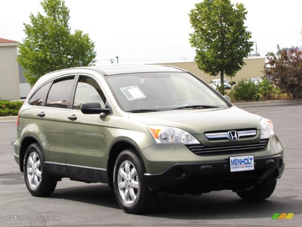 2007 CR-V EX 4WD - Green Tea Metallic / Ivory photo #11