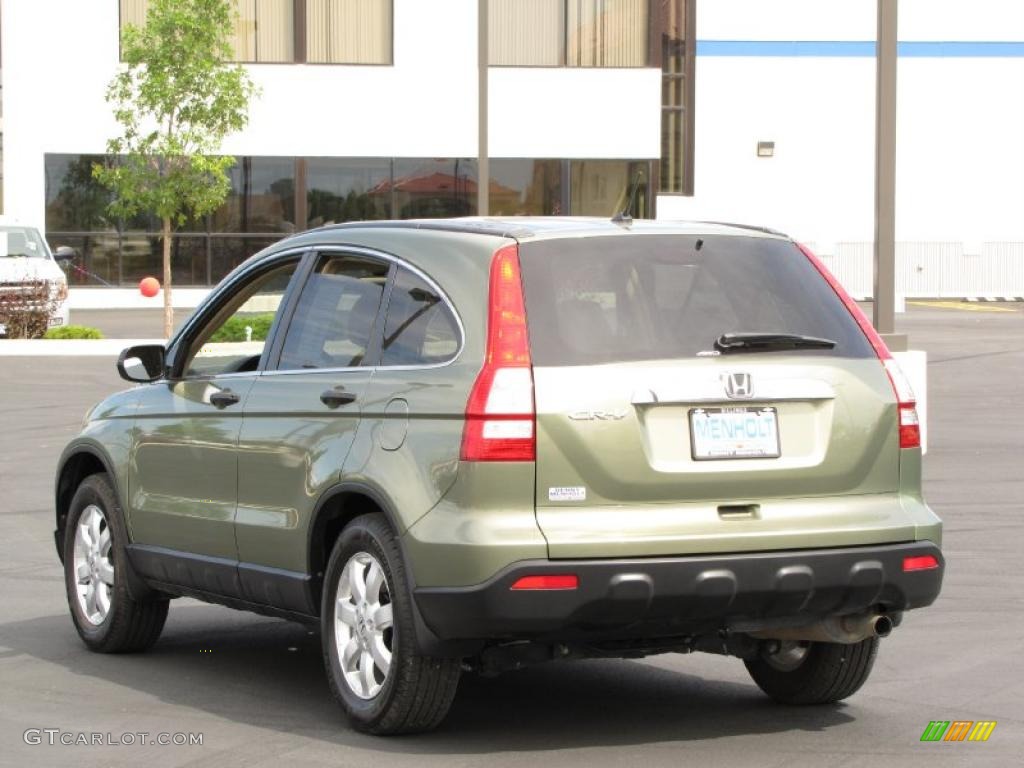 2007 CR-V EX 4WD - Green Tea Metallic / Ivory photo #13