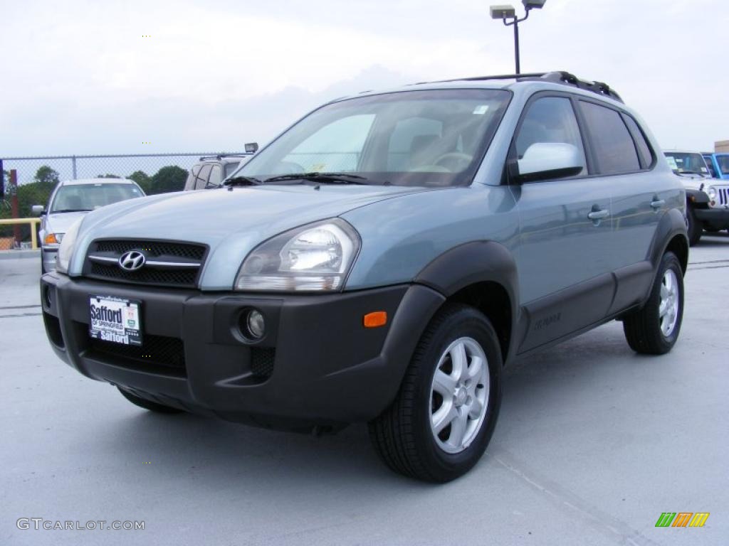 2005 Tucson LX V6 - Alpine Frost Light Blue / Gray photo #1