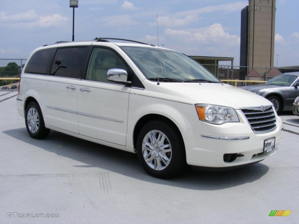 2008 Town & Country Limited - Stone White / Medium Pebble Beige/Cream photo #3