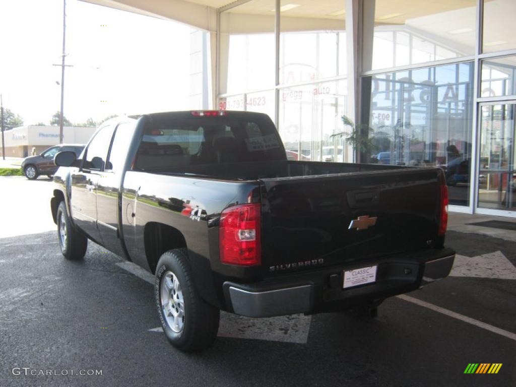 2008 Silverado 1500 LT Extended Cab 4x4 - Black / Ebony photo #3