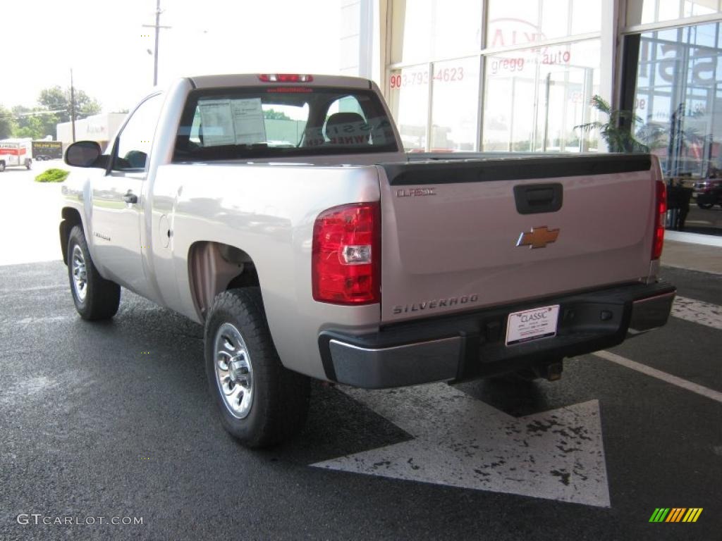 2008 Silverado 1500 Work Truck Regular Cab - Silver Birch Metallic / Dark Titanium photo #3