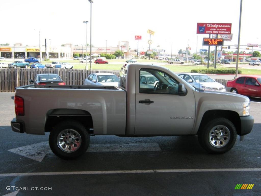 2008 Silverado 1500 Work Truck Regular Cab - Silver Birch Metallic / Dark Titanium photo #6