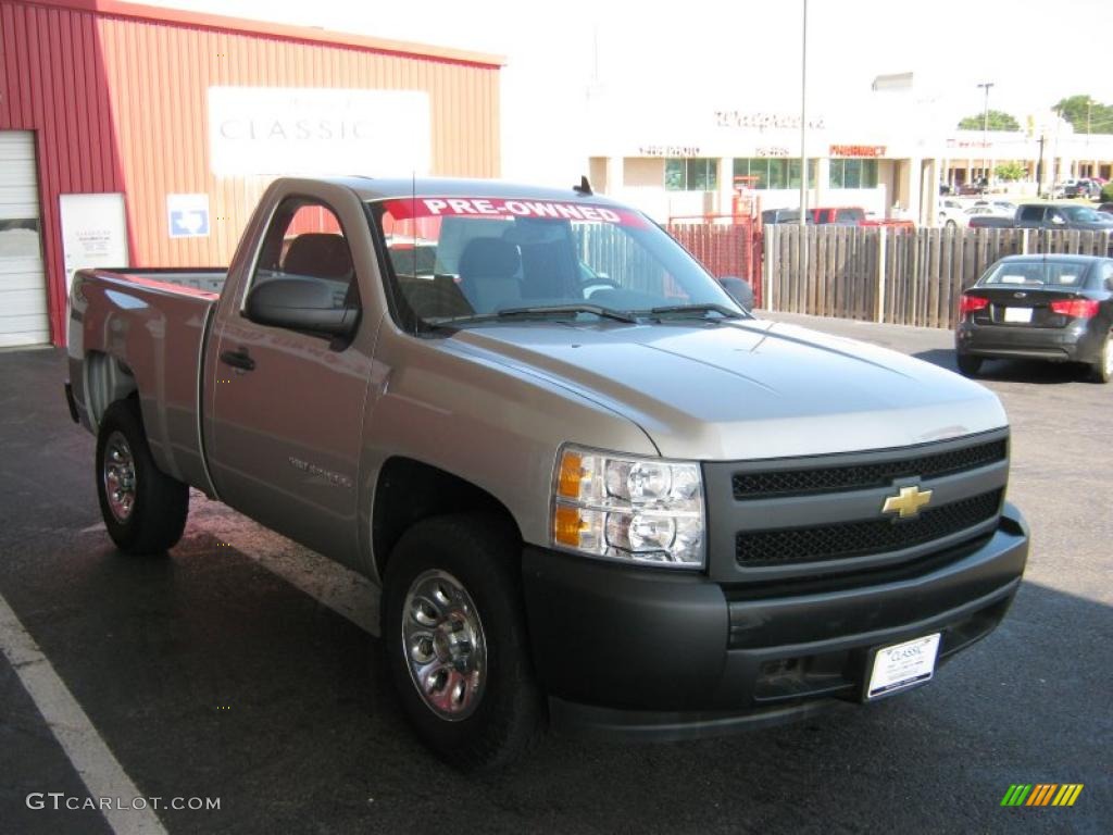 2008 Silverado 1500 Work Truck Regular Cab - Silver Birch Metallic / Dark Titanium photo #7