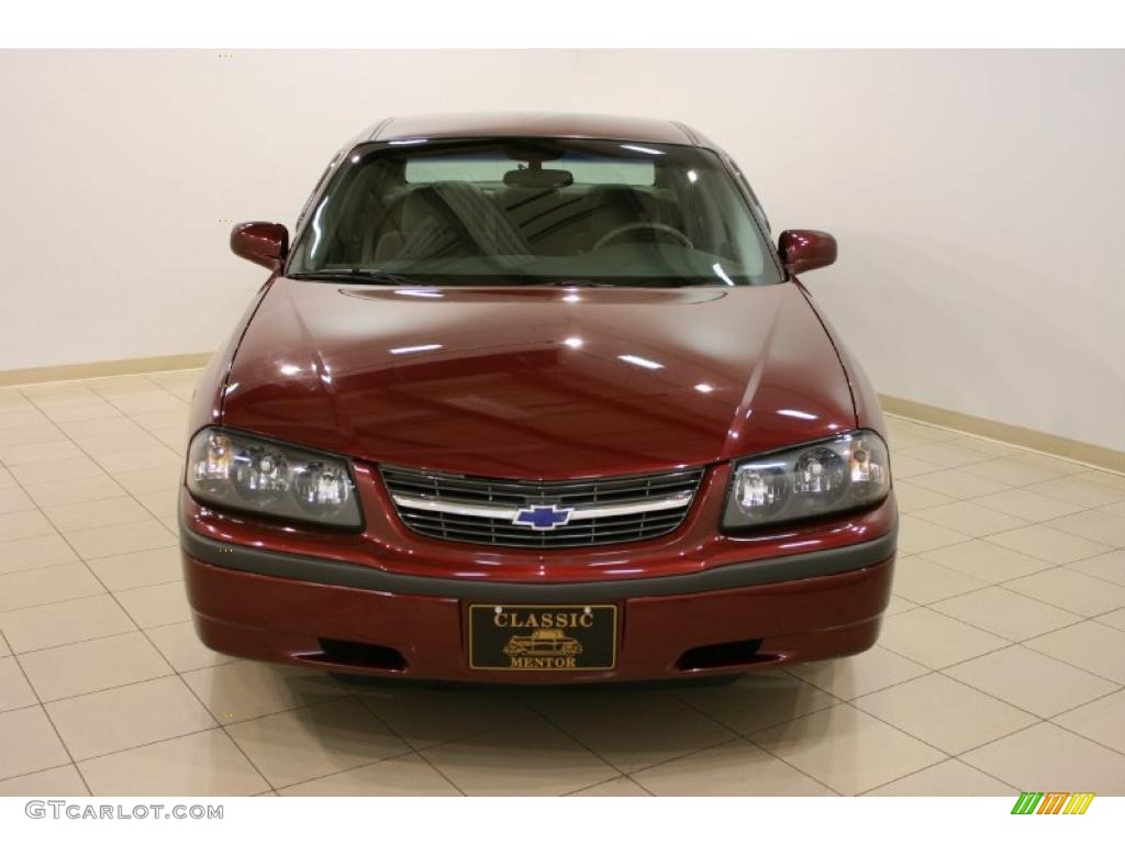 2002 Impala  - Dark Carmine Red Metallic / Medium Gray photo #2