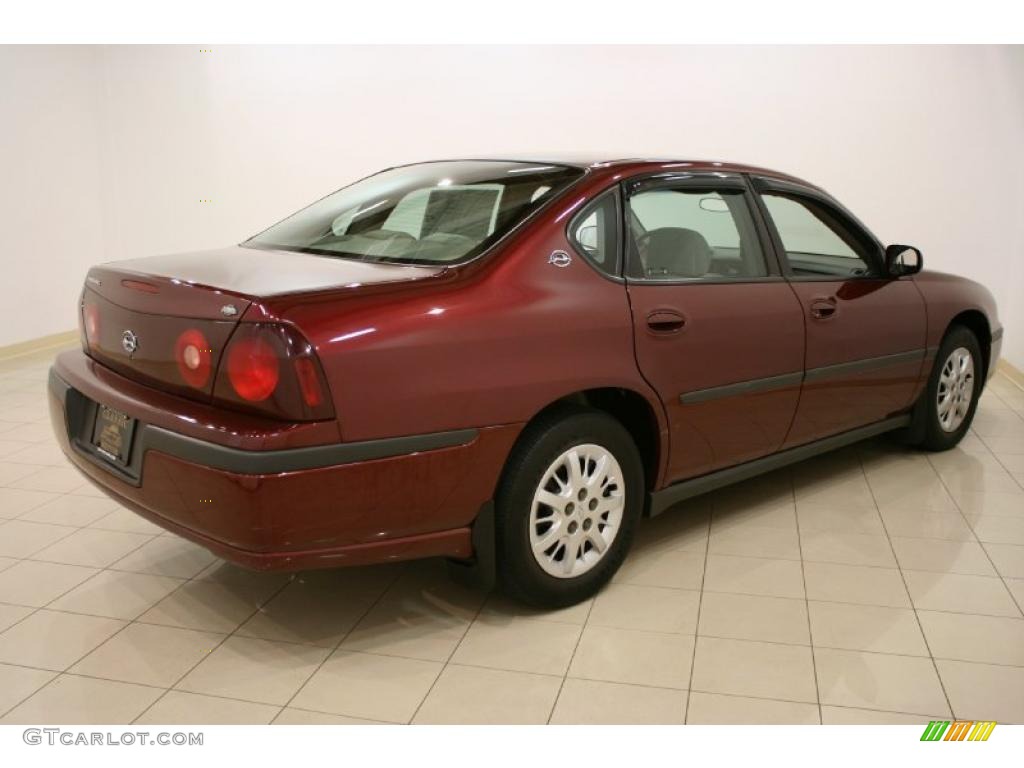 2002 Impala  - Dark Carmine Red Metallic / Medium Gray photo #7