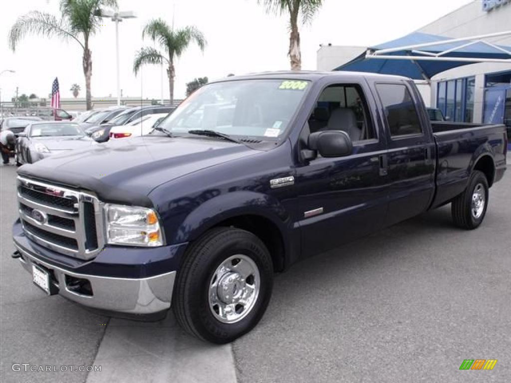 2006 F250 Super Duty Lariat Crew Cab - True Blue Metallic / Medium Flint photo #3