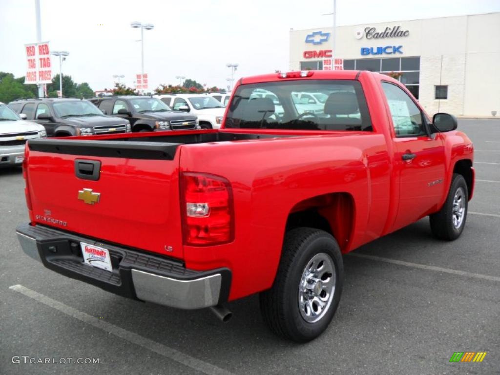 2011 Silverado 1500 LS Regular Cab - Victory Red / Dark Titanium photo #4