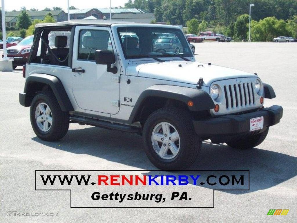 2008 Wrangler X 4x4 - Bright Silver Metallic / Dark Slate Gray/Medium Slate Gray photo #1