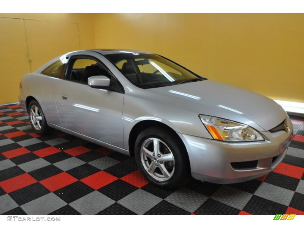 2003 Accord EX Coupe - Satin Silver Metallic / Black photo #1