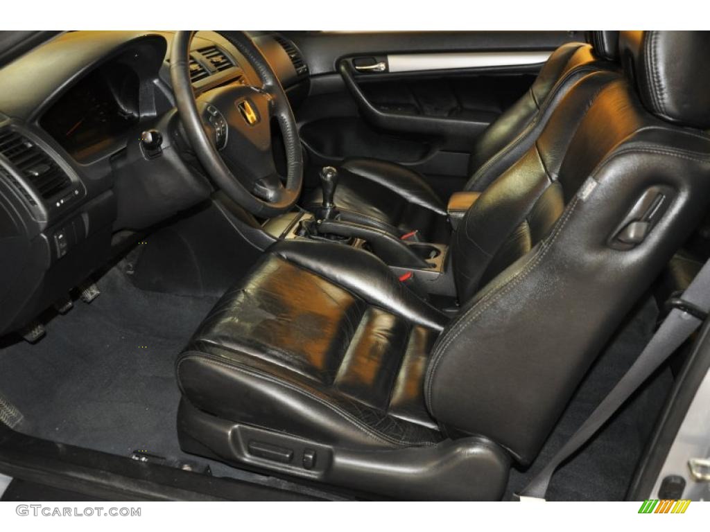 2003 Accord EX Coupe - Satin Silver Metallic / Black photo #13