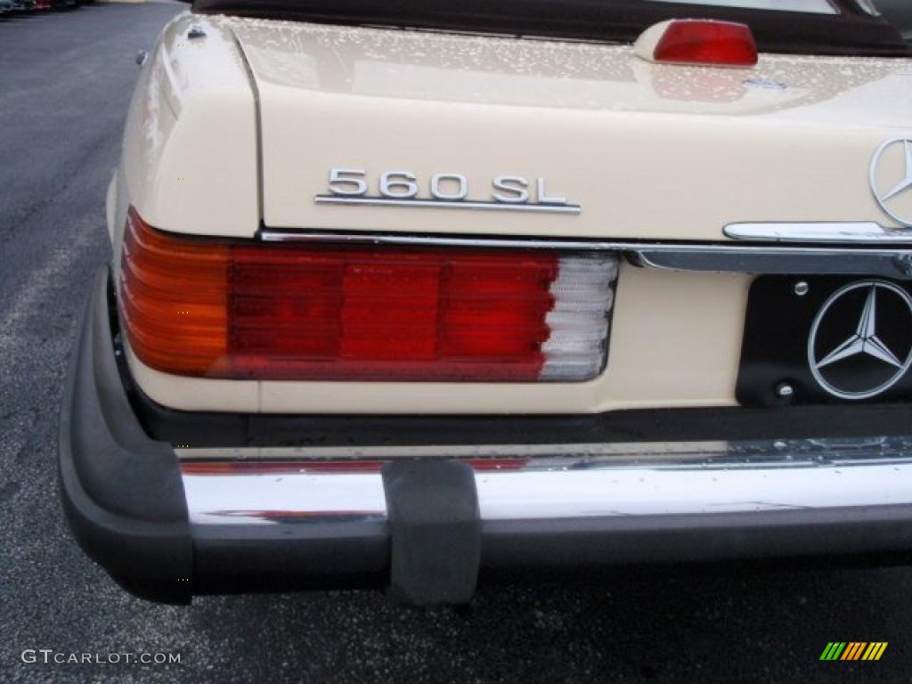 1987 SL Class 560 SL Roadster - Light Ivory / Parchment photo #13