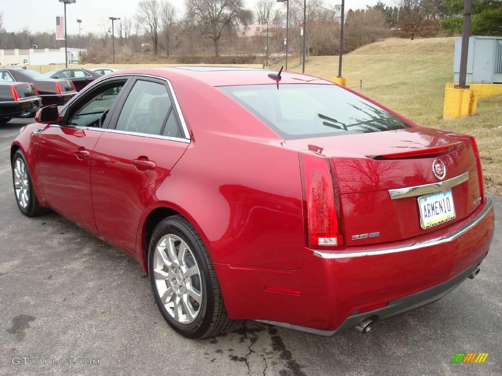 2008 CTS 4 AWD Sedan - Crystal Red / Ebony photo #4