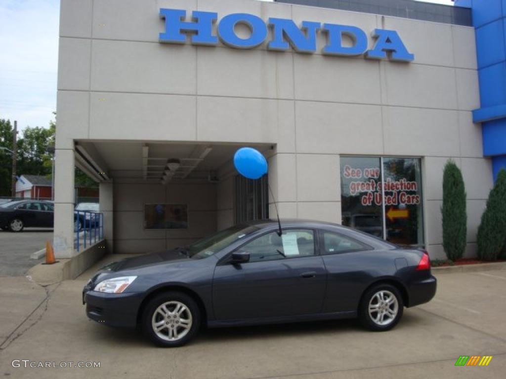 2007 Accord LX Coupe - Sapphire Blue Pearl / Gray photo #1
