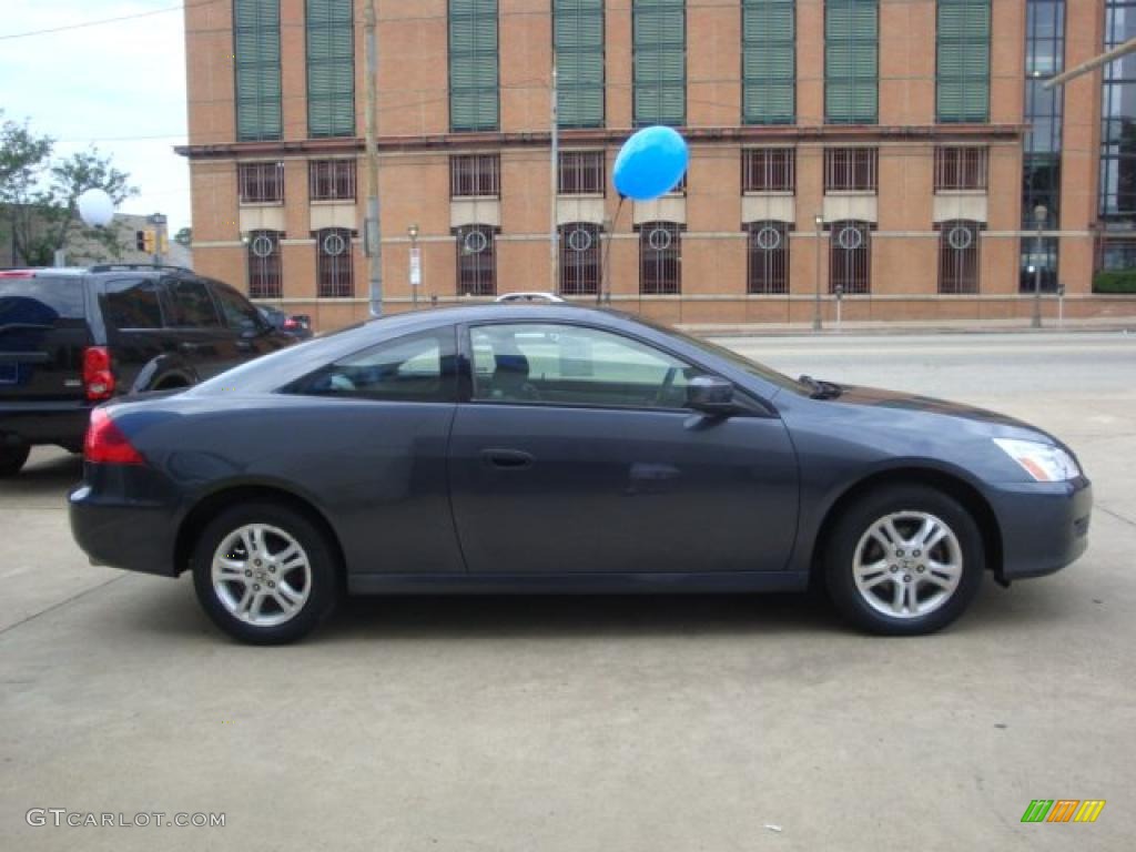 2007 Accord LX Coupe - Sapphire Blue Pearl / Gray photo #5