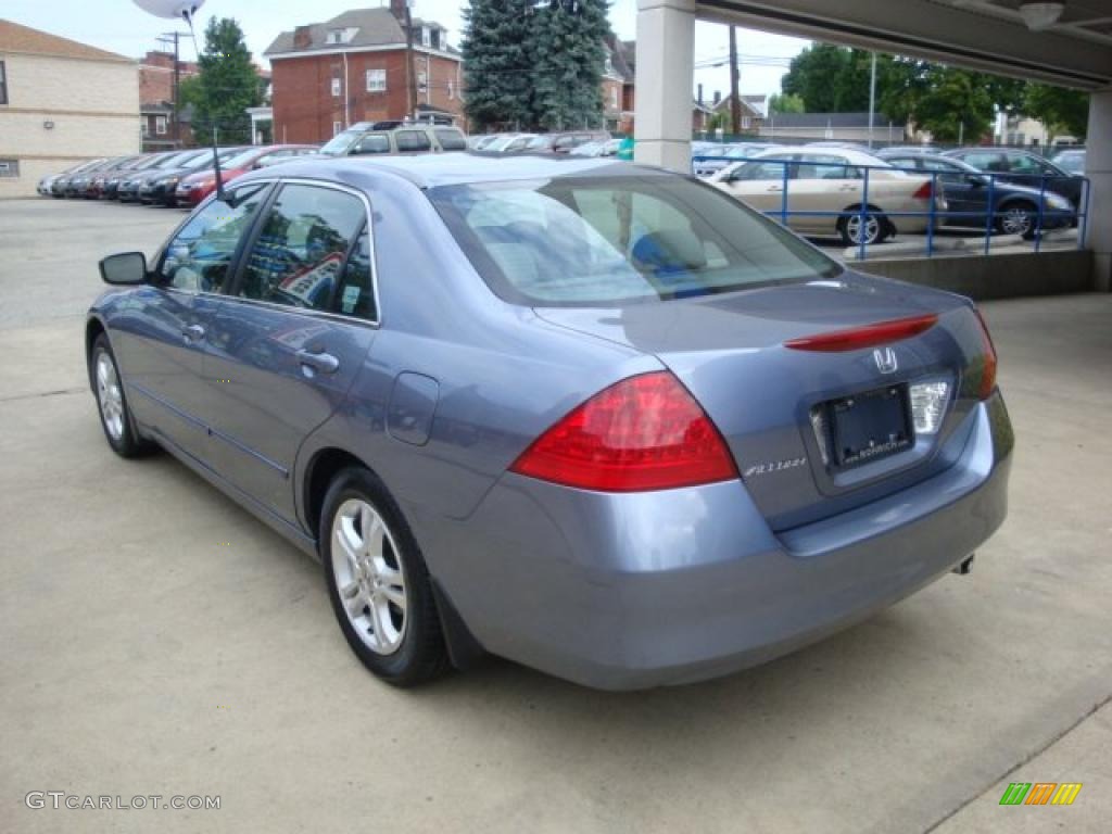 2007 Accord EX Sedan - Cool Blue Metallic / Gray photo #2