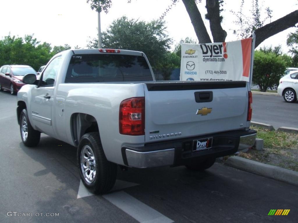 2011 Silverado 1500 LT Regular Cab - Sheer Silver Metallic / Ebony photo #4