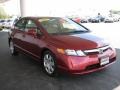 2007 Tango Red Pearl Honda Civic LX Sedan  photo #3