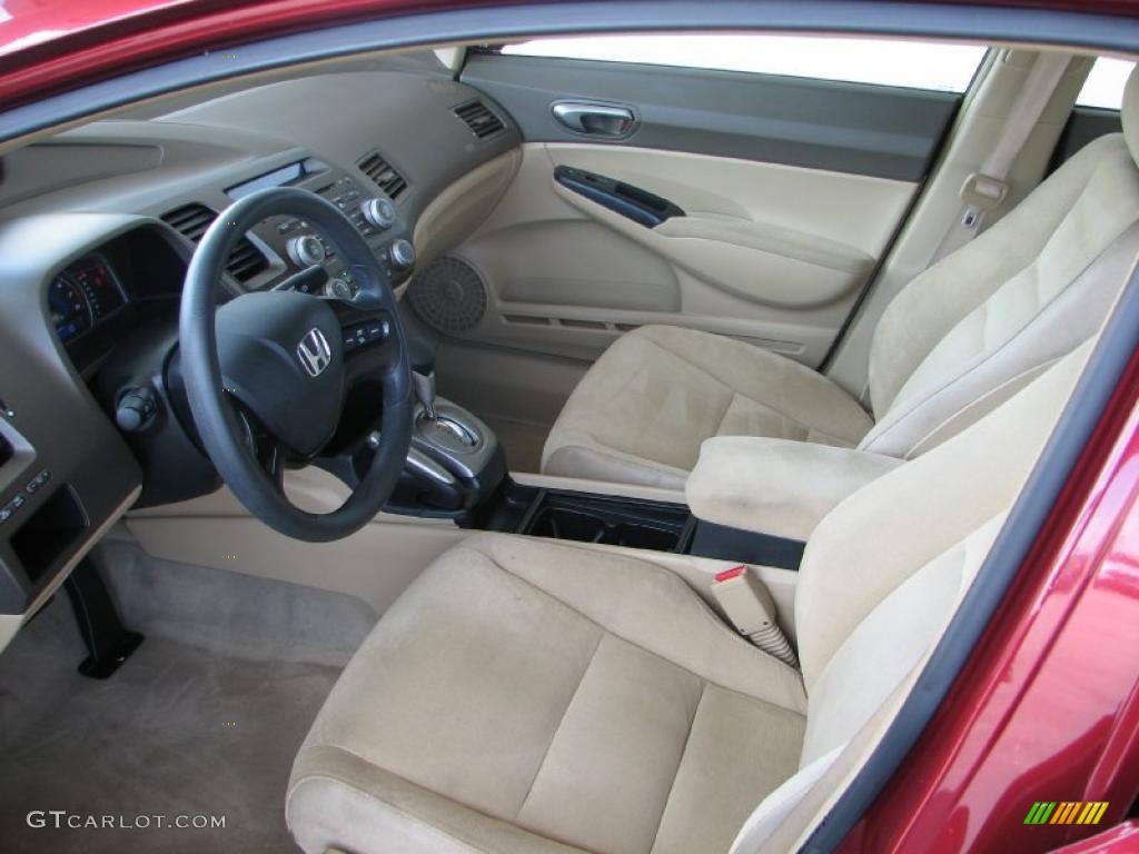 2007 Tango Red Pearl Honda Civic Lx Sedan 33882322 Photo 6
