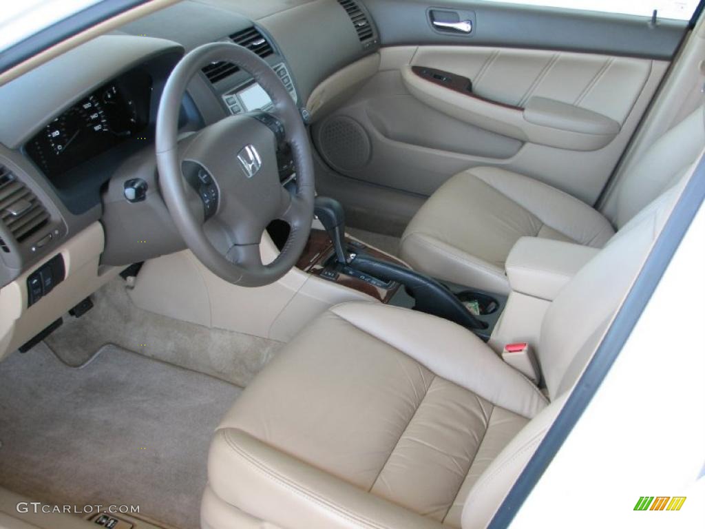 2007 Accord EX-L V6 Sedan - Taffeta White / Ivory photo #7