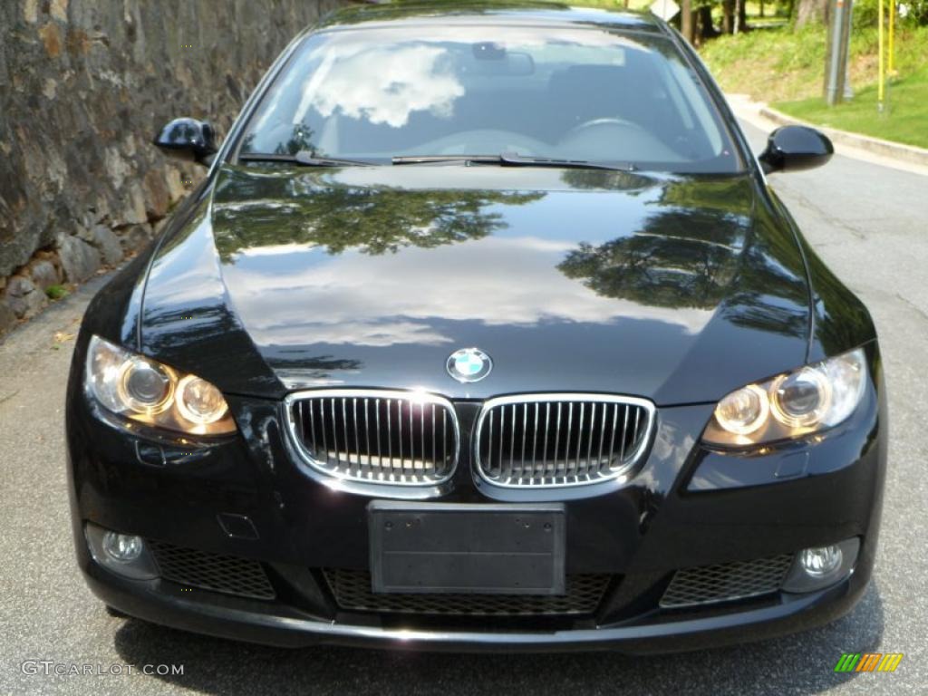 2007 3 Series 335i Coupe - Jet Black / Black photo #5
