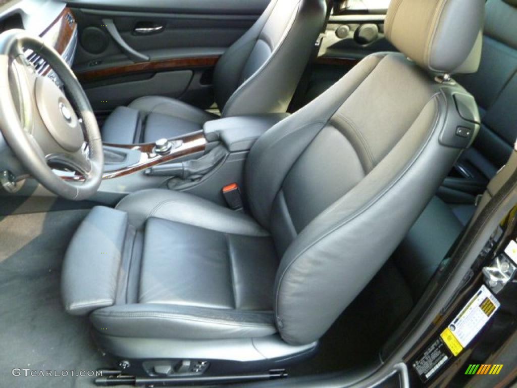 2007 3 Series 335i Coupe - Jet Black / Black photo #7