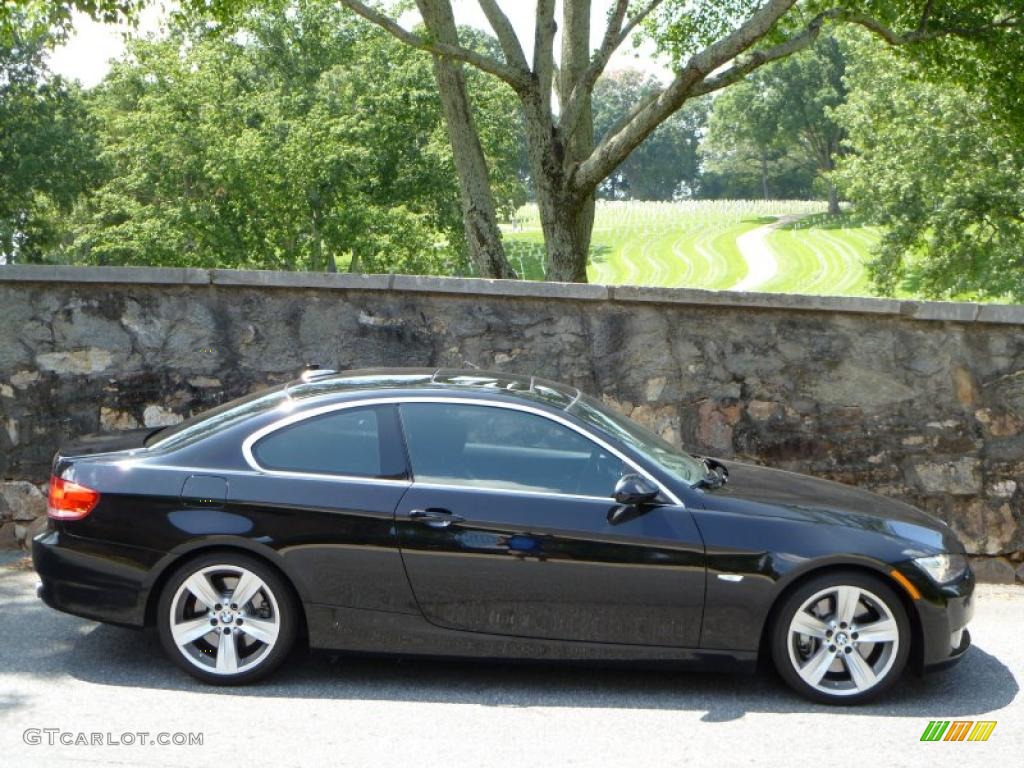 2007 3 Series 335i Coupe - Jet Black / Black photo #11