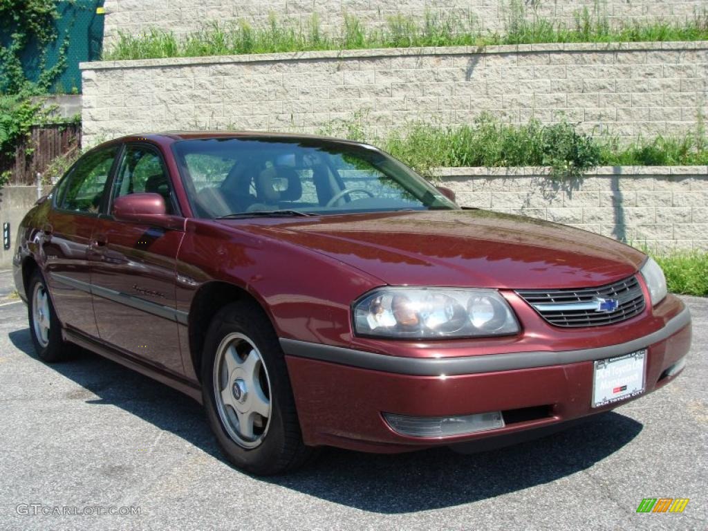 2002 Impala LS - Dark Carmine Red Metallic / Medium Gray photo #1