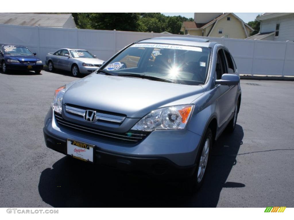 2008 CR-V EX-L 4WD - Glacier Blue Metallic / Gray photo #3